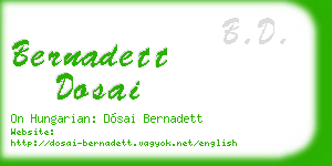 bernadett dosai business card